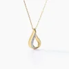 Collier Goccie Or Jaune Diamant