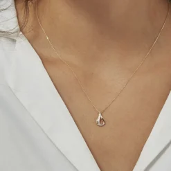 Collier Goccie Or Jaune Diamant