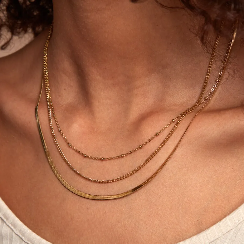 Collier Golden Liana Acier Jaune|Marc Orian Outlet