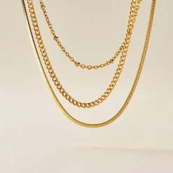 Collier Golden Liana Acier Jaune|Marc Orian Outlet