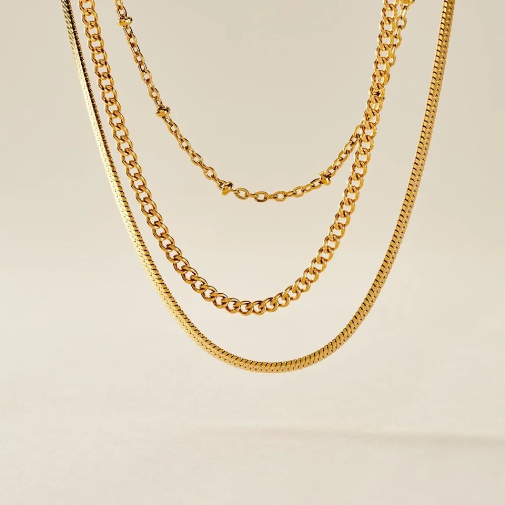 Collier Golden Liana Acier Jaune|Marc Orian Outlet