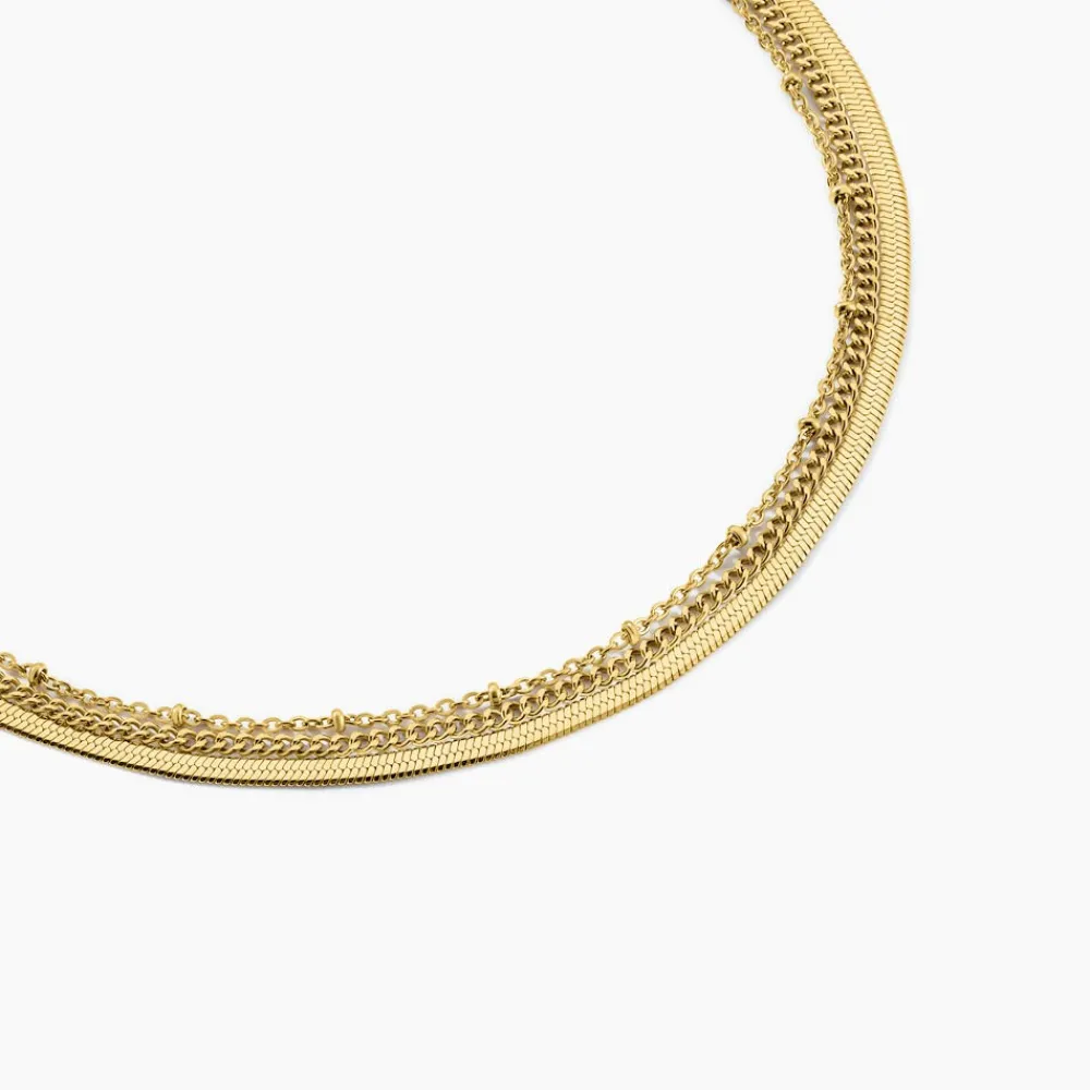 Collier Golden Liana Acier Jaune|Marc Orian Outlet