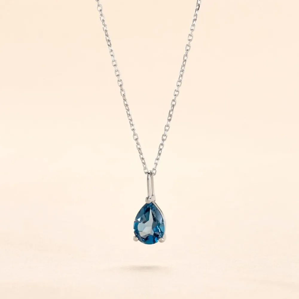 Collier Goutte Or Blanc Topaze|Marc Orian Best