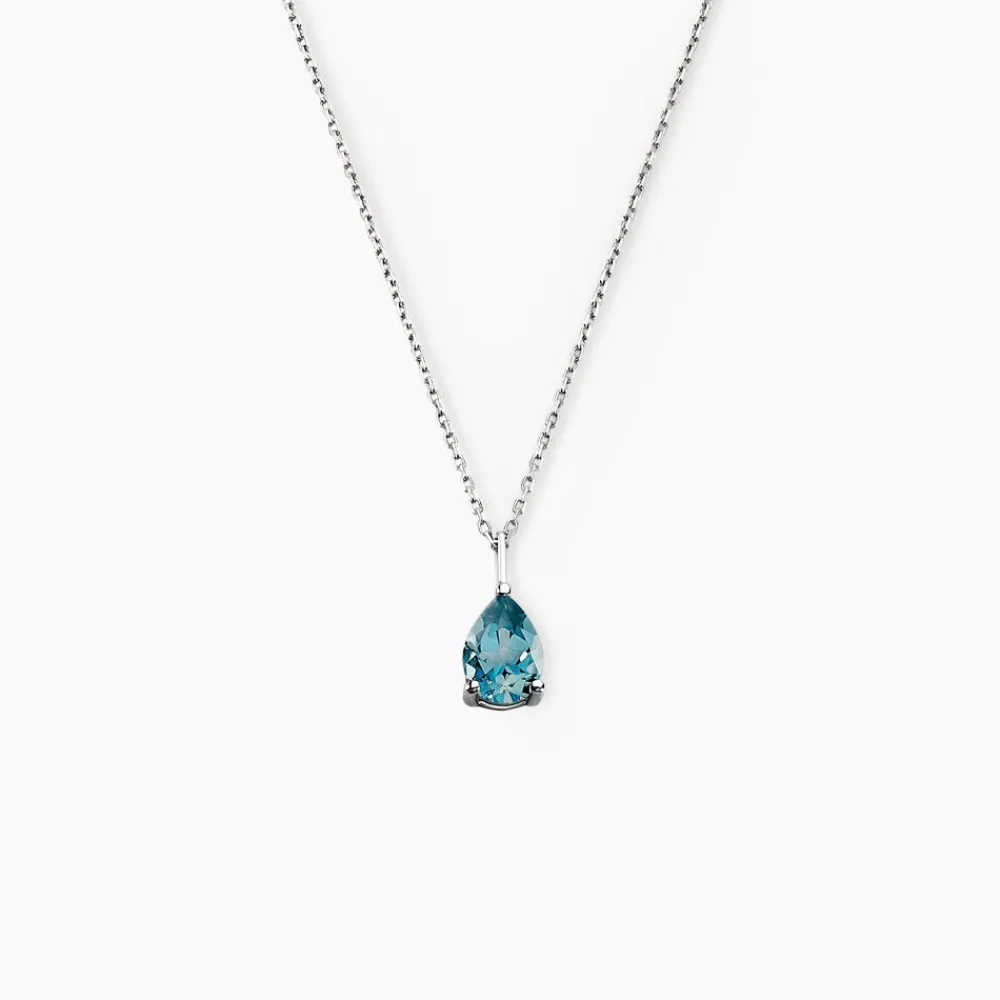 Collier Goutte Or Blanc Topaze|Marc Orian Best