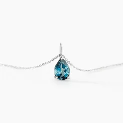 Collier Goutte Or Blanc Topaze|Marc Orian Best