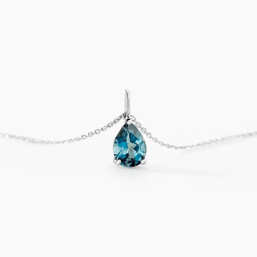 Collier Goutte Or Blanc Topaze|Marc Orian Best