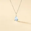 Collier Goutte Or Blanc Topaze