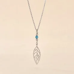Collier Grethel Argent Blanc Turquoise