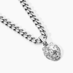Collier Guess Lion King Acier Blanc|GUESS BIJOUX Discount