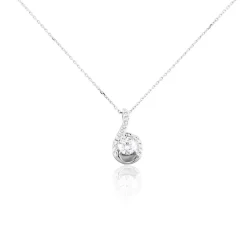 Collier Gwennoal Or Blanc Oxyde|Marc Orian New