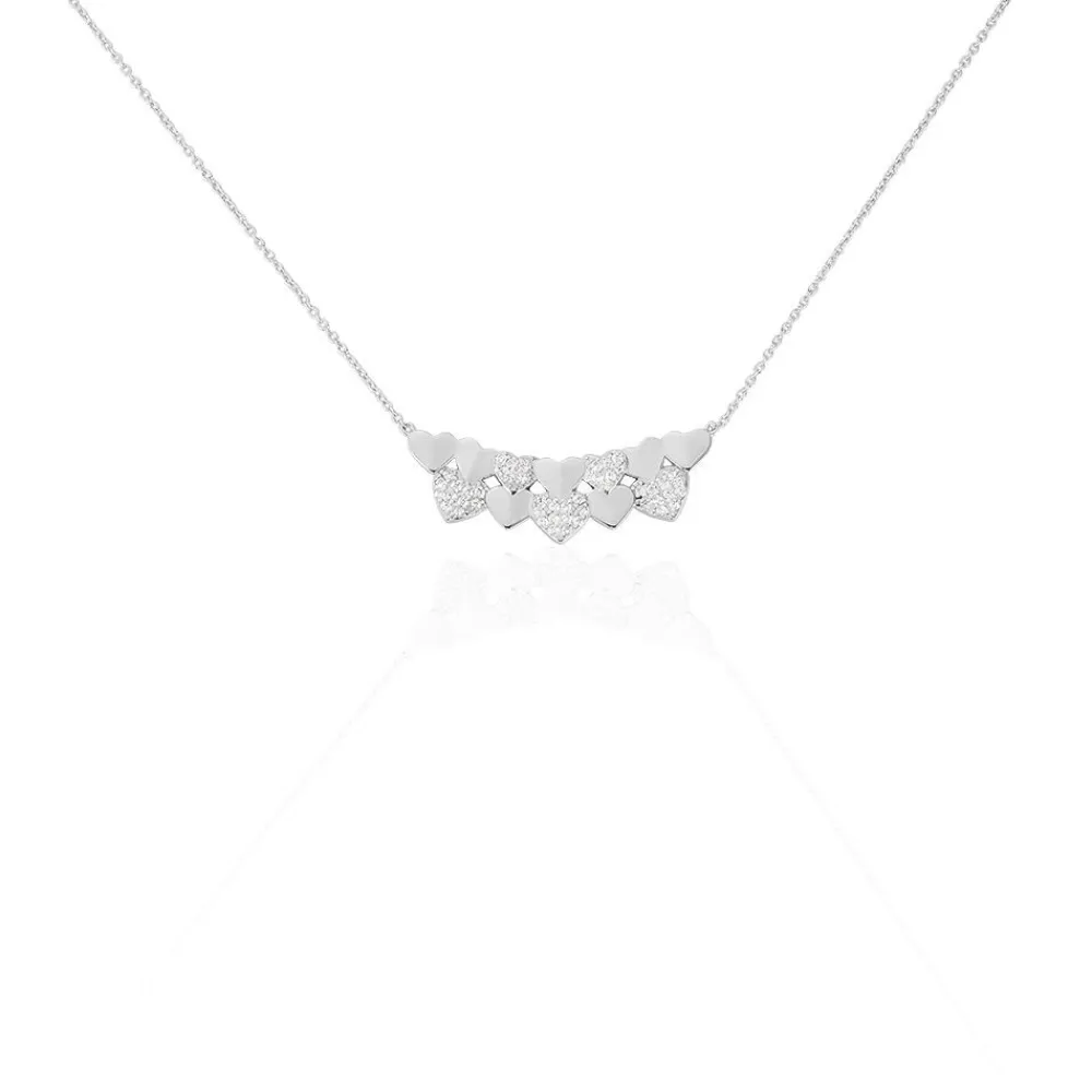 Collier Haylee Argent Blanc Oxyde De Zirconium|Marc Orian Online
