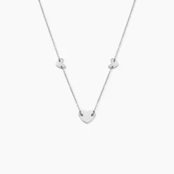 Collier Hearten Argent Blanc