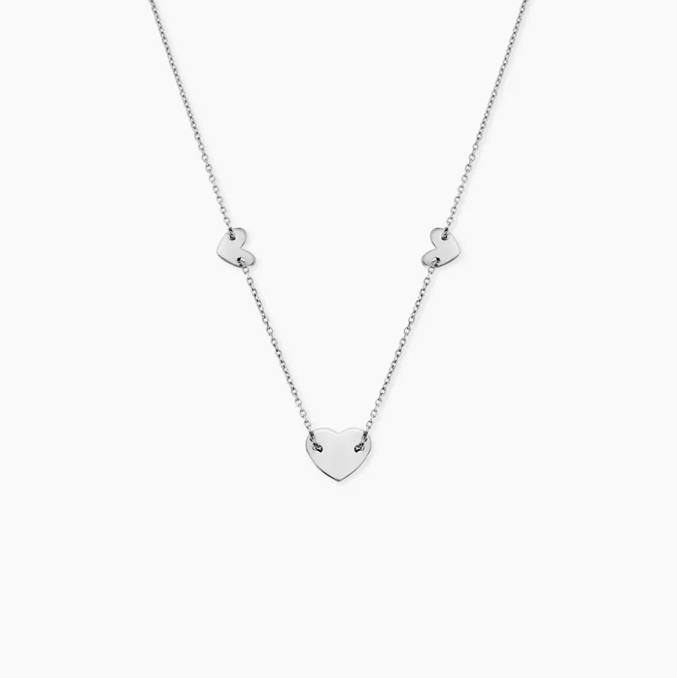 Collier Hearten Argent Blanc