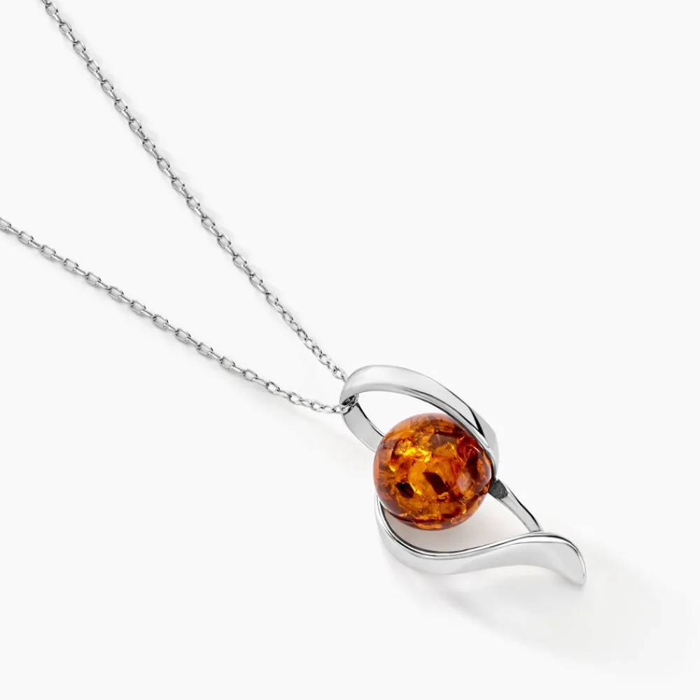 Collier Hilarionne Argent Blanc Ambre|Marc Orian Best