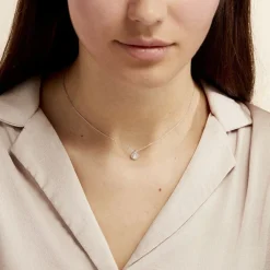 Collier Hildana Or Blanc Oxyde De Zirconium|Marc Orian Best