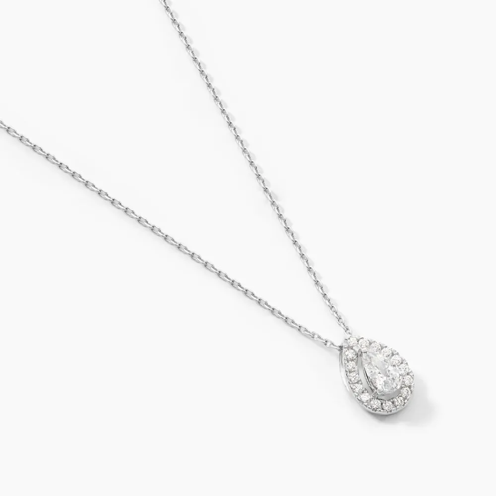 Collier Hildana Or Blanc Oxyde De Zirconium|Marc Orian Best