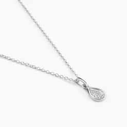 Collier Hiram Argent Blanc Oxyde De Zirconium
