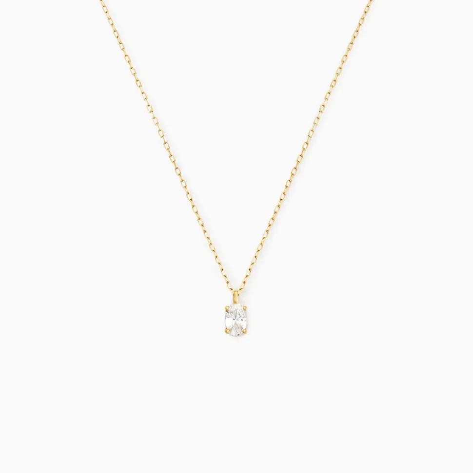 Collier Husam Or Jaune Oxyde De Zirconium
