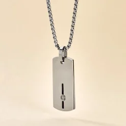 Collier Iefan Acier Blanc Oxyde De Zirconium|Marc Orian Clearance