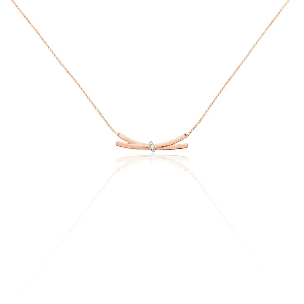 Collier Ilvia Or Rose Diamant|Marc Orian Hot