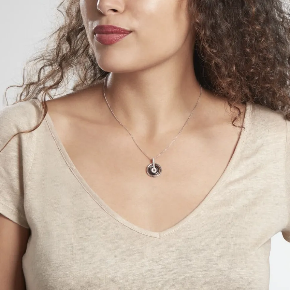Collier Ina Argent Blanc Céramique Et Oxyde De Zirconium