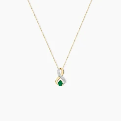 Collier Iolo Or Jaune Emeraude