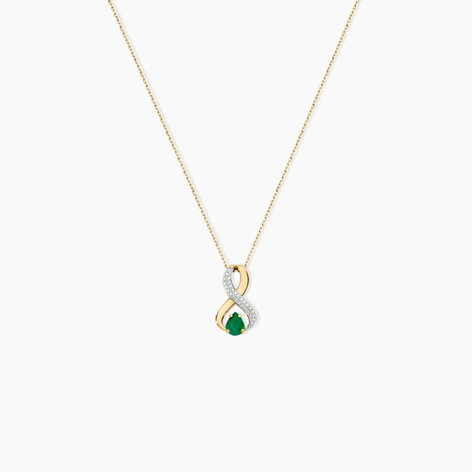 Collier Iolo Or Jaune Emeraude