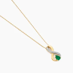 Collier Iolo Or Jaune Emeraude