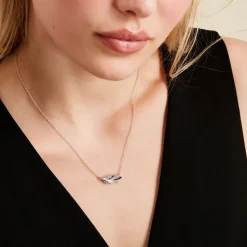 Collier Isae Argent Blanc Oxyde De Zirconium