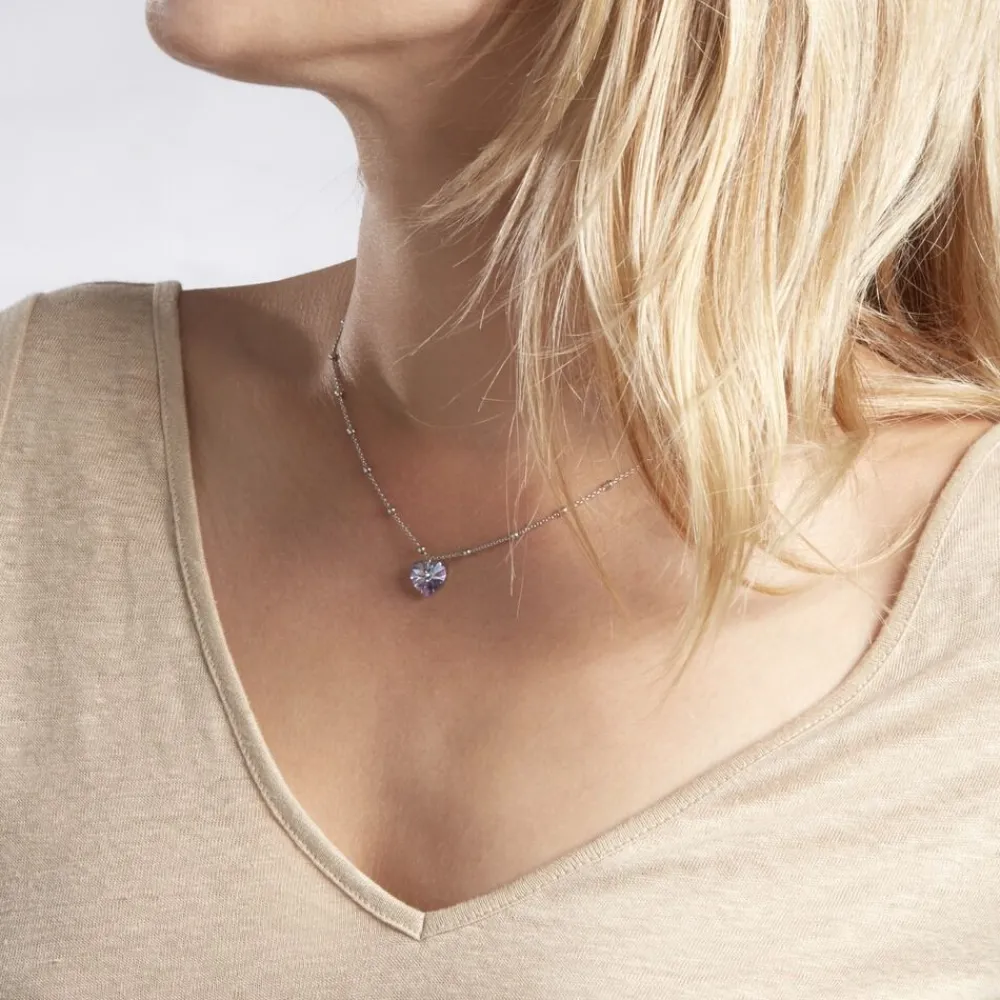 Collier Isin Argent Blanc Pierre De Synthese|Marc Orian