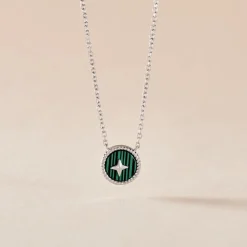 Collier Izarra Argent Blanc Malachite|Marc Orian