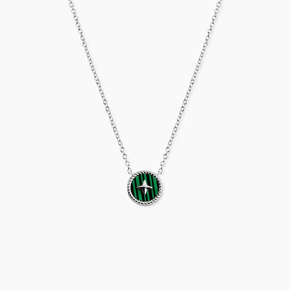 Collier Izarra Argent Blanc Malachite|Marc Orian