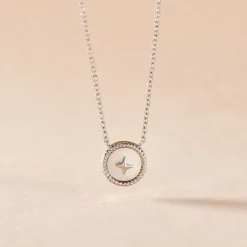 Collier Izarra Argent Blanc Nacre