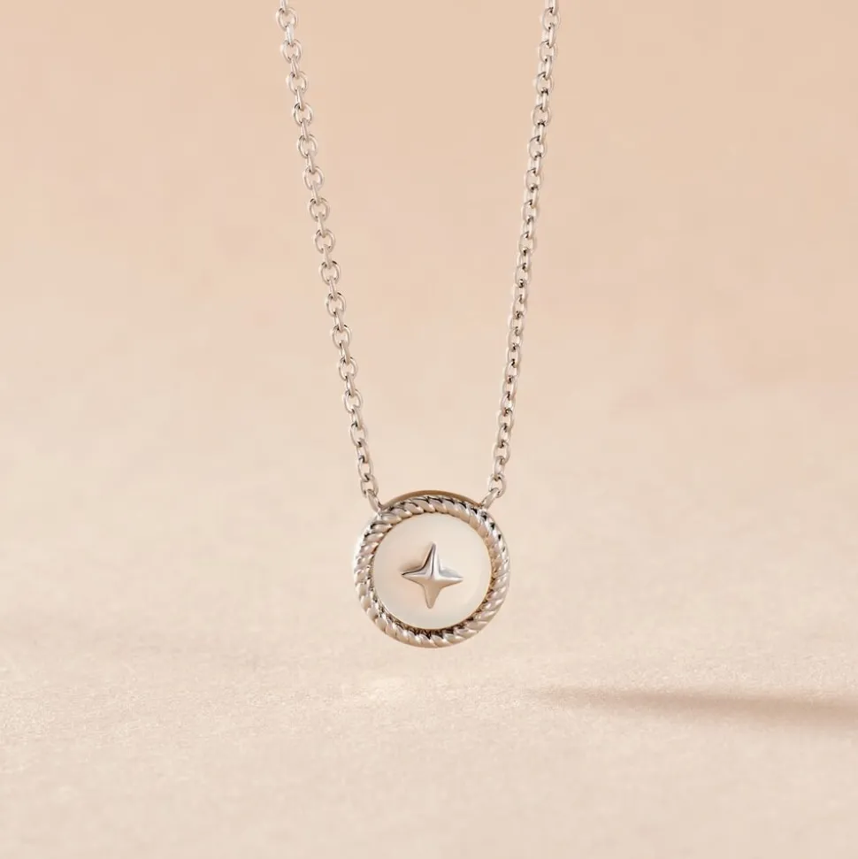 Collier Izarra Argent Blanc Nacre