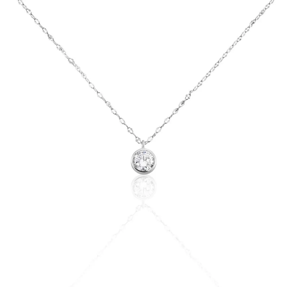 Collier Jaclyn Argent Blanc Oxyde De Zirconium|Marc Orian Hot