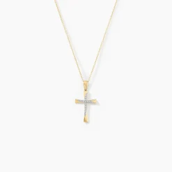 Collier Jamil Croix Or Jaune Diamant