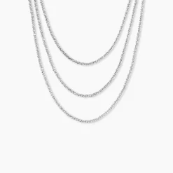 Collier Janelle Argent Blanc