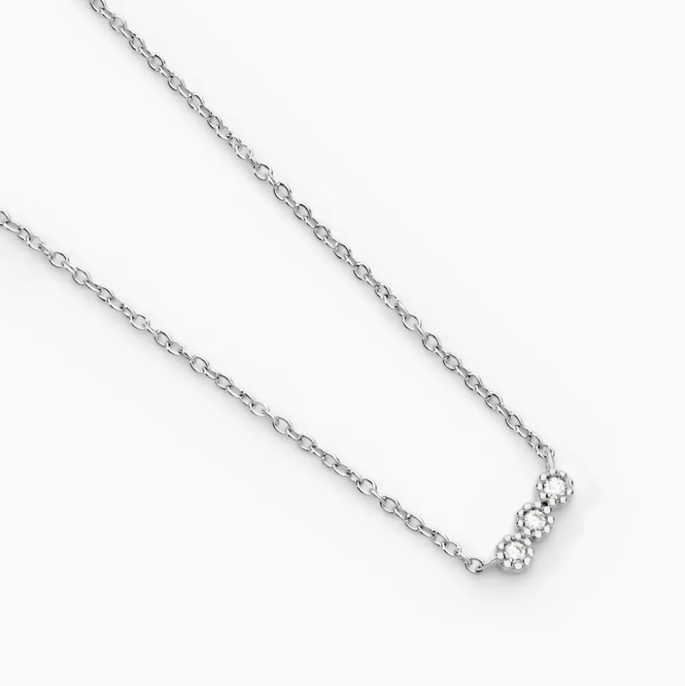 Collier Janys Argent Blanc Oxyde De Zirconium