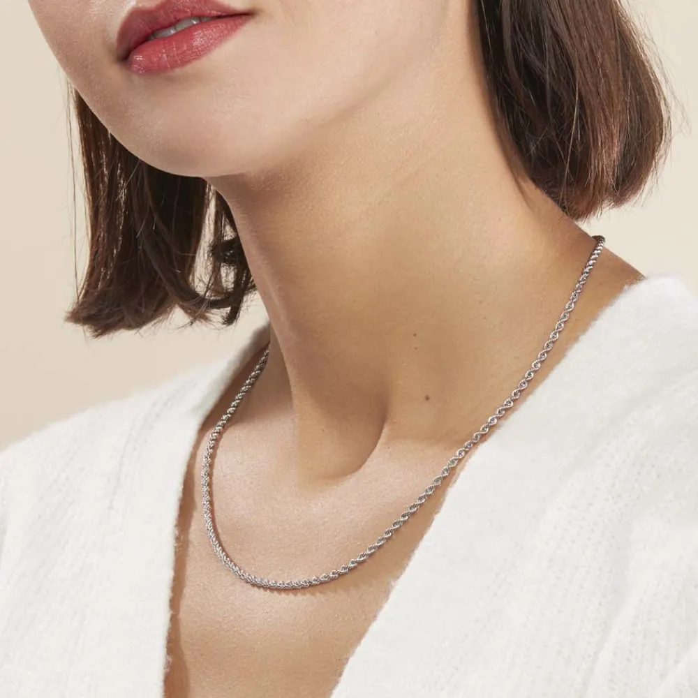 Collier Jerry Maille Corde Or Blanc|Marc Orian Discount
