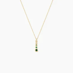 Collier Josephine Or Jaune Emeraude