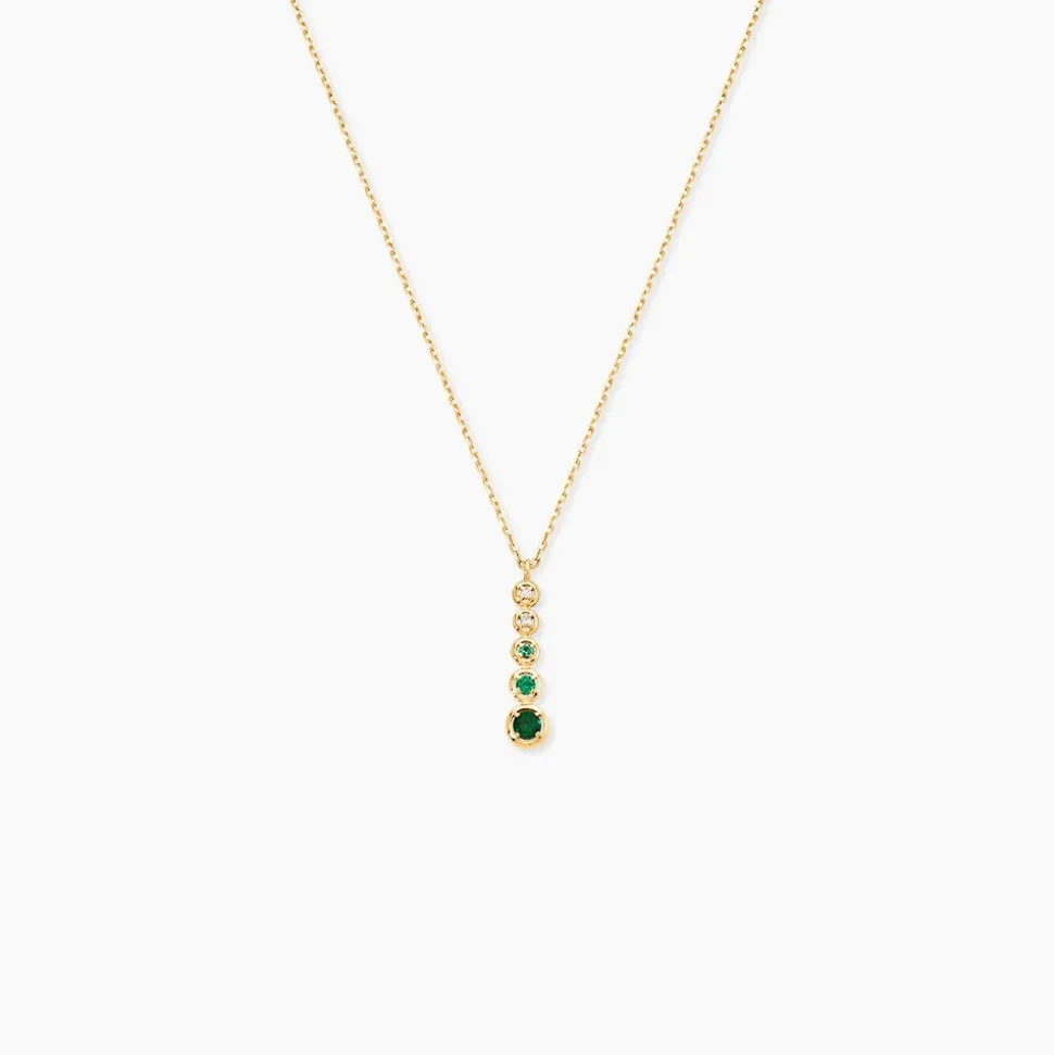 Collier Josephine Or Jaune Emeraude