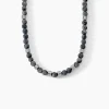 Collier Jourdan Acier Blanc Labradorite