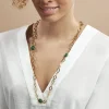 Collier Julyan Acier Doré Malachite|Marc Orian Clearance