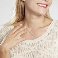 Collier Justina Argent Blanc Oxyde De Zirconium|Marc Orian Online