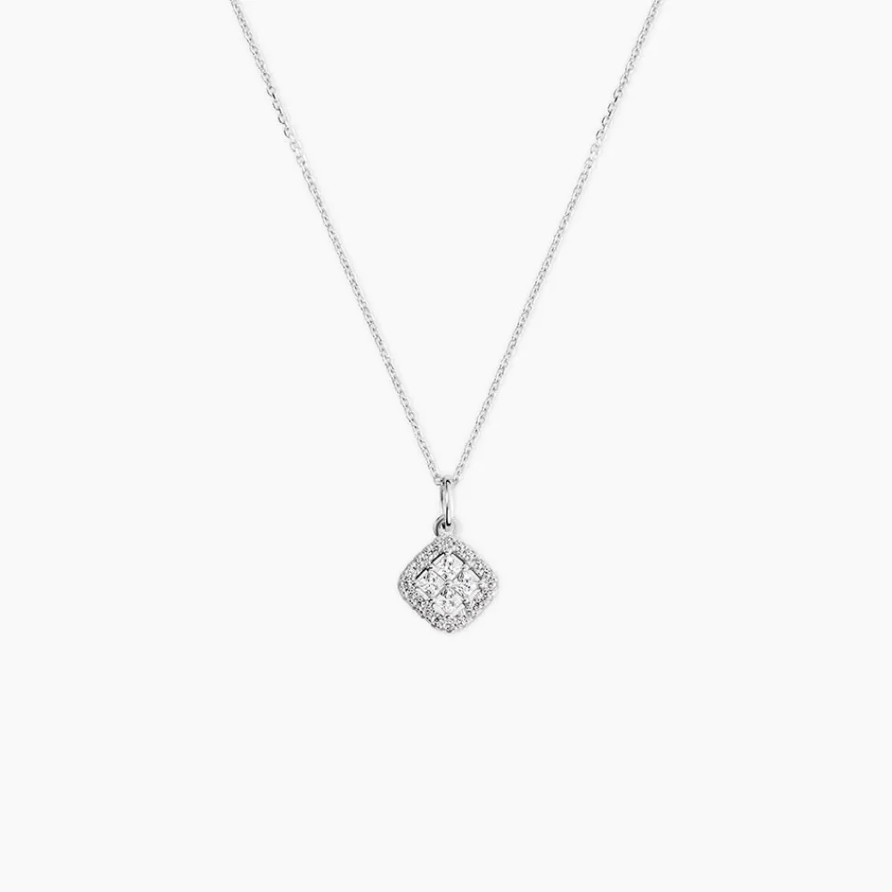 Collier Justina Argent Blanc Oxyde De Zirconium|Marc Orian Online