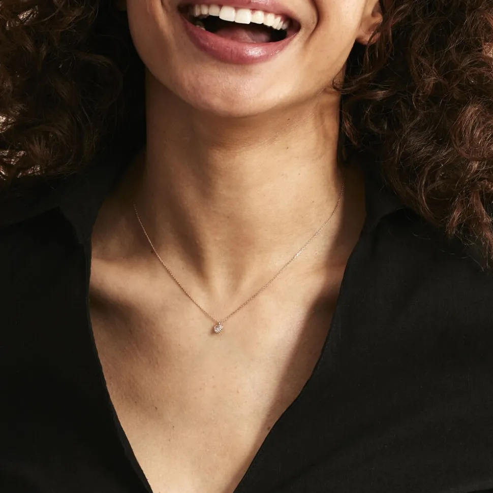 Collier Kadidjatou Or Rose Oxyde De Zirconium