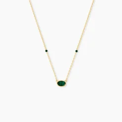 Collier Kakalina Or Jaune Malachite