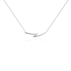 Collier Kane Argent Blanc Oxyde De Zirconium|Marc Orian
