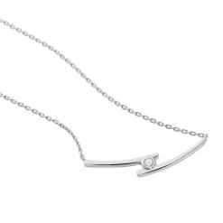 Collier Kane Argent Blanc Oxyde De Zirconium|Marc Orian