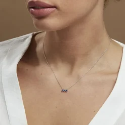 Collier Kasey Argent Blanc Oxyde De Zirconium